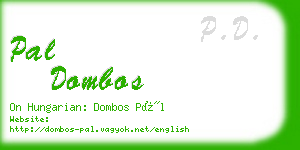 pal dombos business card